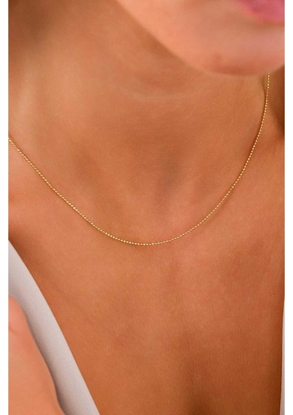 14 Ayar Altın Zarif Topçik Kolye indirimleri