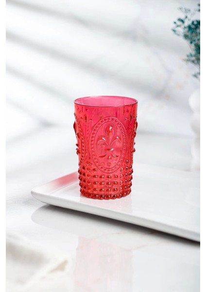 Akrilik Kırmızı Tekli Kısa Bardak & Su Meşrubat Kahve Yanı Bardağı 400 ml ( Cam Değildir ) fiyatları