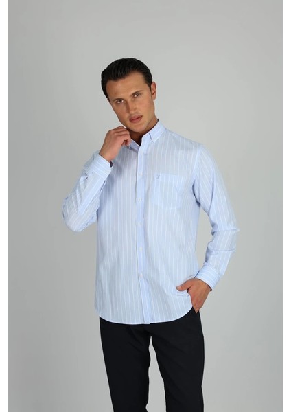 LM1481 R 551 A.mavi Erkek Gömlek