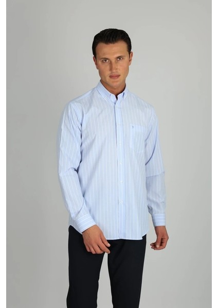 LM1481 R 551 A.mavi Erkek Gömlek