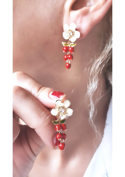 Çiçek Figürlü Üzüm Salkımı Küpe fiyatları