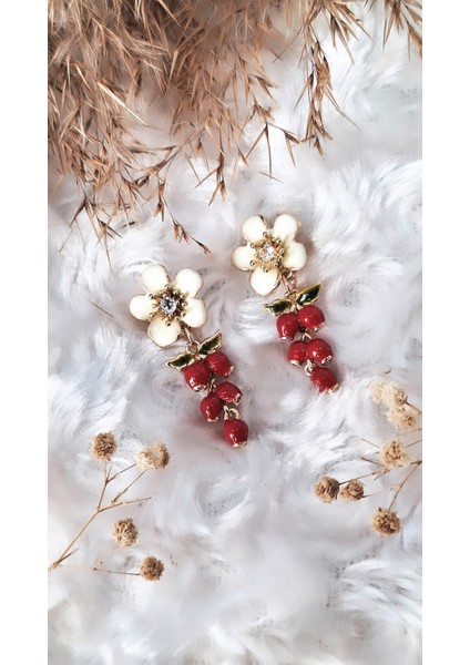 Çiçek Figürlü Üzüm Salkımı Küpe indirimleri