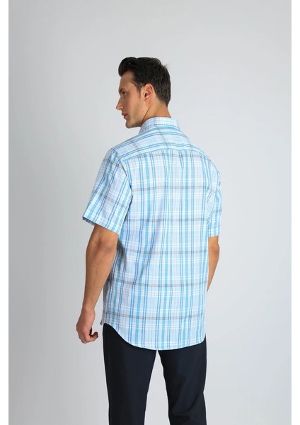 Lorenzo Mazzoli LMKK1494 R 555 Mavi Erkek Gömlek