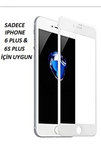 Iphone 6s Plus Beyaz Tam Kaplayan Ön Ekran Koruyucu-Tempered Glass JACQ6SPLUSW0009