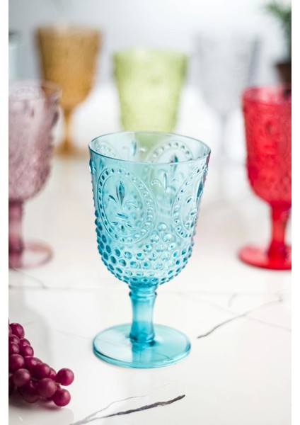 Akrilik Renkli 6'lı Kadeh & Su Meşrubat Kahve Yanı Bardağı 450 ml ( Cam Değildir ) fiyatları