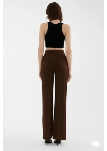Scuba Krep Önü Çımalı Palazzo Pantolon modelleri