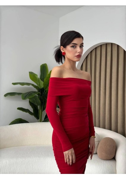 Zarif Drapeli Elbise fiyatları