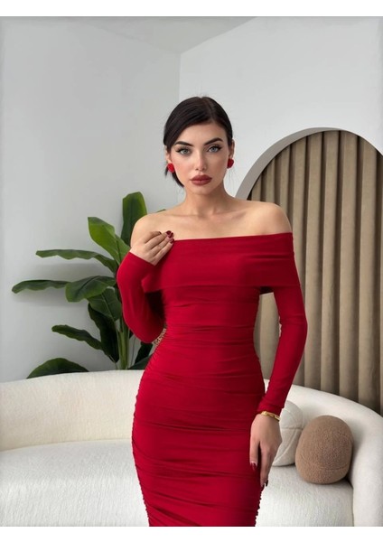 Zarif Drapeli Elbise modelleri