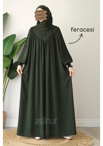 Alya Ferace Sufle Hediyeli Takım Haki modelleri