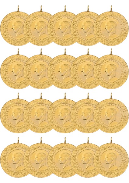 20 Adet Eski Tarihli Çeyrek Altın