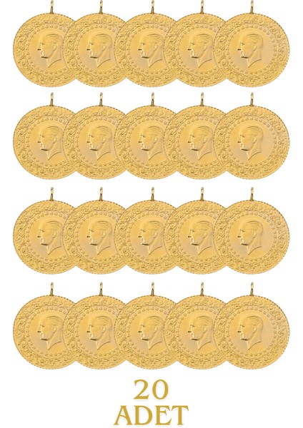 20 Adet Eski Tarihli Çeyrek Altın fiyatları