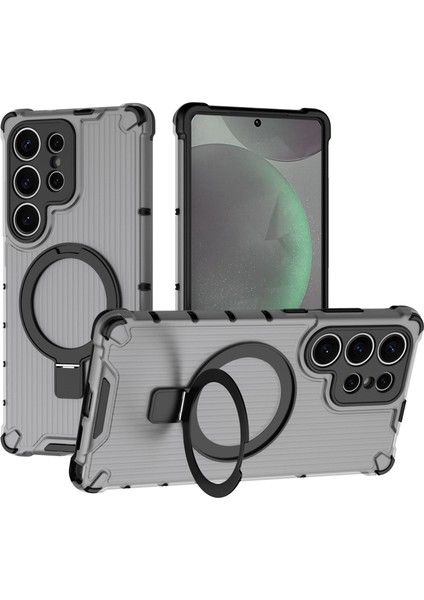 Samsung Galaxy S25 Ultra Telefon Kılıfı, Manyetik Darbeye Dayanıklı Telefon Kılıfı Kapağı ve Halka Tutucu Samsung Galaxy S25 Ultra (Yurt Dışından)