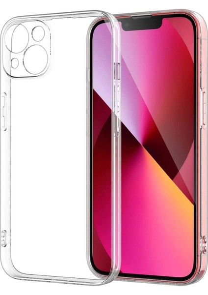 Iphone 14 Plus Uyumlu Şeffaf Kamera Korumalı Köşe Korumalı Şeffaf Kılıf