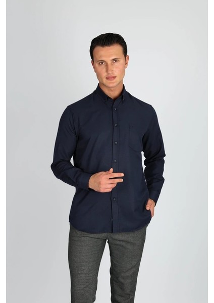 Oxf R 506 Lacivert Erkek Gömlek
