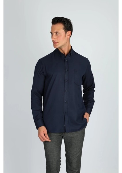 Oxf R 506 Lacivert Erkek Gömlek