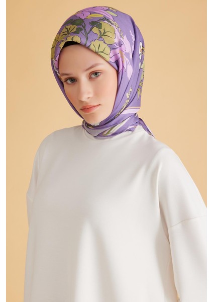 Fresh Pure Eşarp 1 - 02 Mor Karışık Desen 49983