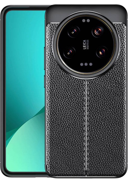 Xiaomi Mi 14 Ultra Kılıf Deri Görünümlü Deriko Premium Silikon Kapak