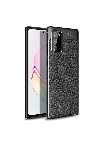 Samsung Galaxy Note 20 Kılıf Deri Görünümlü Deriko Premium Silikon Kapak