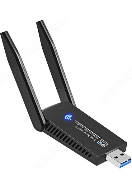 USB Wifi Adaptörü 1300 Mbps USB Kablosuz Alıcı Dongle Alıcı Masaüstü Tak Çalıştır
