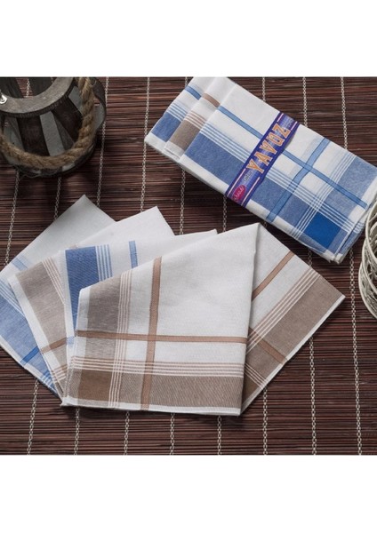 Yavuz Kutulu 39X39 cm Bir Düzine (12 Adet) Mendil Ym 04