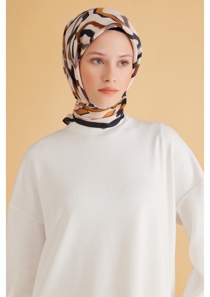 Fresh Pure Eşarp 4 - 13 Siyah Karışık Desen 49968