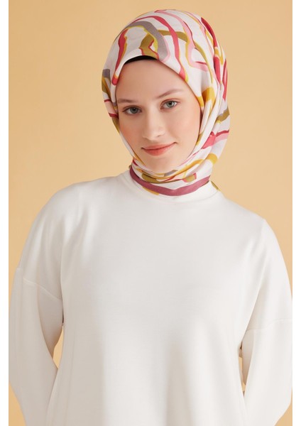 Fresh Pure Eşarp 4 - 06 Pembe Karışık Desen 49972