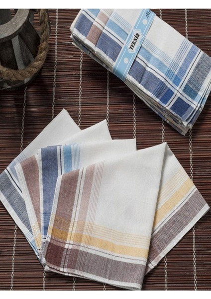 36X36 cm 12 Adet Kumaş Mendil Tm 01
