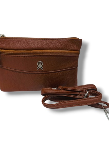 330-25 Yıkama Deri 4 Bölmeli Küçük Çapraz Kadın Çanta