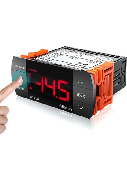 EK-3030-30-A Çift Prob Dijital Termostat (Geniş Kasa )