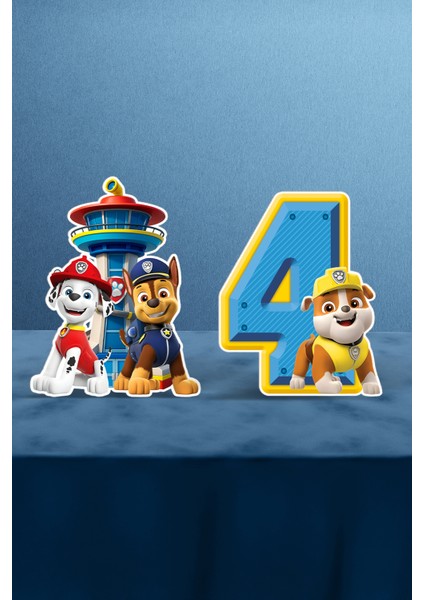 Paw Patrol Doğum Günü Parti Seti - 4 Yaş Doğum Günü Konsepti - Mini modelleri