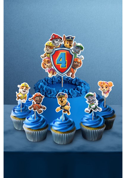Paw Patrol Doğum Günü Parti Seti - 4 Yaş Doğum Günü Konsepti - Mini fırsatları