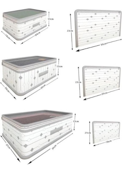 Gri / Beyaz Desenli 6 Lı Bavul Düzenleyici Valiz Organizer Set Seyahat Çantası Bavul Düzenleyici modelleri