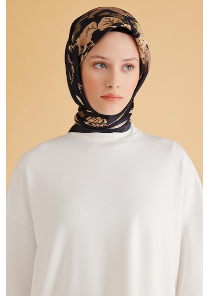 Fresh Pure Eşarp 1 - 22 Siyah Karışık Desen 49979