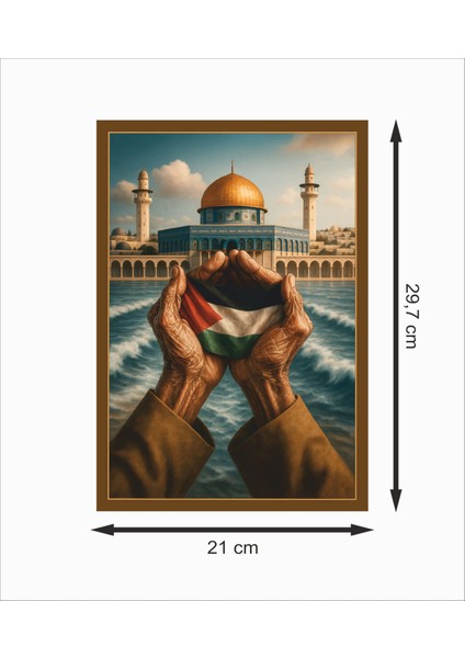 Kudüs Filistin Bayrak Dekoratif Retro Ahşap Poster fiyatları