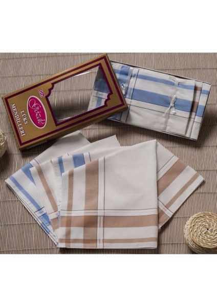 Sarı Kutulu 46X46 cm 12 Adet Kumaş Mendil-Gsk 07 modelleri