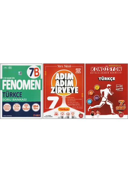 Fenomen Yayıncılık Fenomen 7. Sınıf 7b Türkçe+Newton Adım Adım Z.+Kondisyon Türkçe (3 Kitap) 202500452