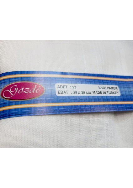 Pamuklu 12 Adet Mendil 39X39 cm fiyatları