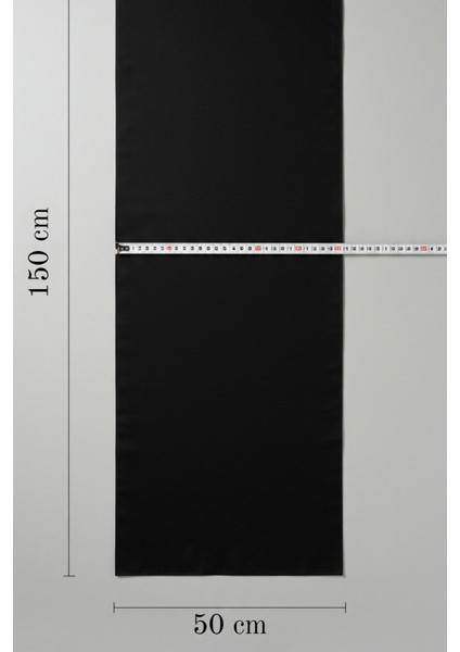 Siyah Şık Masa Runnerı 50X150 cm – Modern ve Zarif Masa Örtüsü