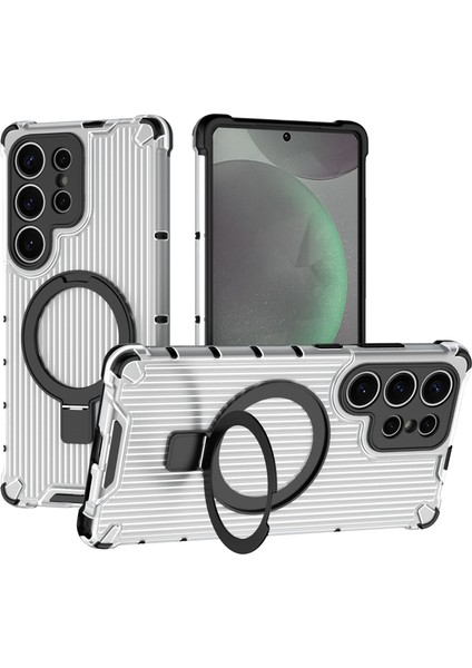 Samsung Galaxy S25 Ultra Telefon Kılıfı, Manyetik Darbeye Dayanıklı Telefon Kılıfı Kapağı ve Halka Tutucu Samsung Galaxy S25 Ultra (Yurt Dışından)