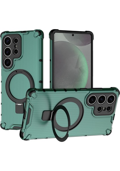 Samsung Galaxy S25 Ultra Telefon Kılıfı, Manyetik Darbeye Dayanıklı Telefon Kılıfı Kapağı ve Halka Tutucu Samsung Galaxy S25 Ultra (Yurt Dışından)