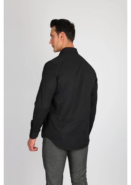 LM1491 C 500 Siyah Erkek Gömlek fırsatları