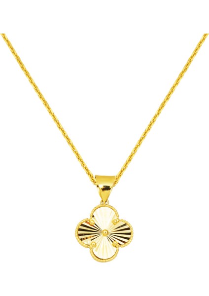 Yonca 14 Ayar Altın Kolye Orta Boy