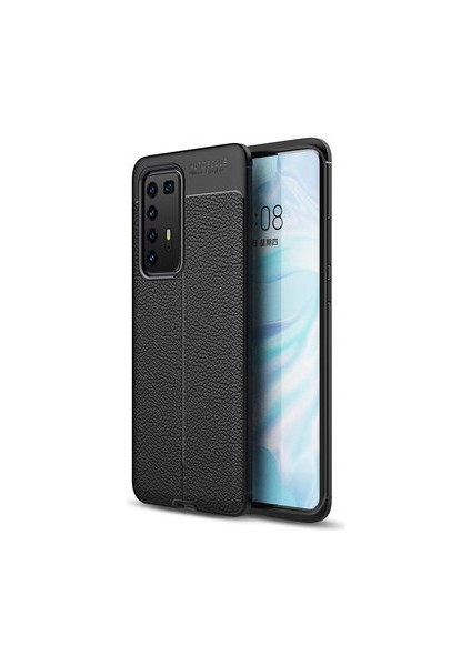 Huawei P40 Pro Kılıf Deri Görünümlü Deriko Premium Silikon Kapak