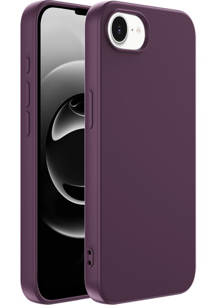 iPhone 16E Kılıf Yumuşak Doku ve Kadife Dolgulu Clay Premium Silikon Kapak