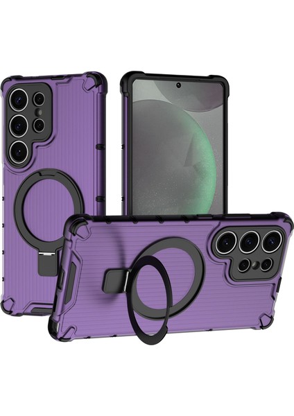 Samsung Galaxy S25 Ultra Telefon Kılıfı, Manyetik Darbeye Dayanıklı Telefon Kılıfı Kapağı ve Halka Tutucu Samsung Galaxy S25 Ultra (Yurt Dışından)