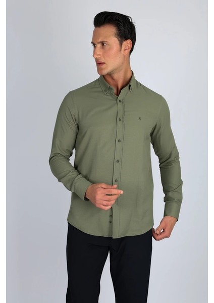 Oxford C 800 Yeşil Erkek Gömlek