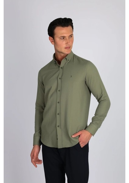 Oxford C 800 Yeşil Erkek Gömlek