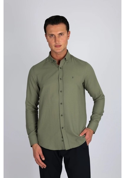 Oxford C 800 Yeşil Erkek Gömlek