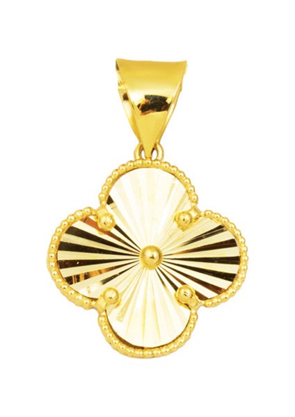 Yonca 14 Ayar Altın Kolye Ucu Orta Boy