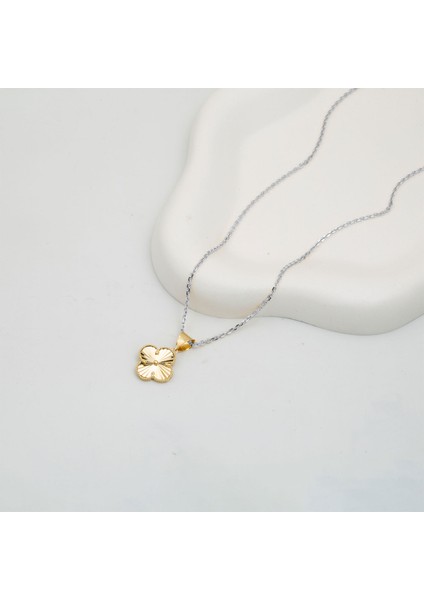 Yonca 14 Ayar Altın Kolye Ucu Orta Boy modelleri